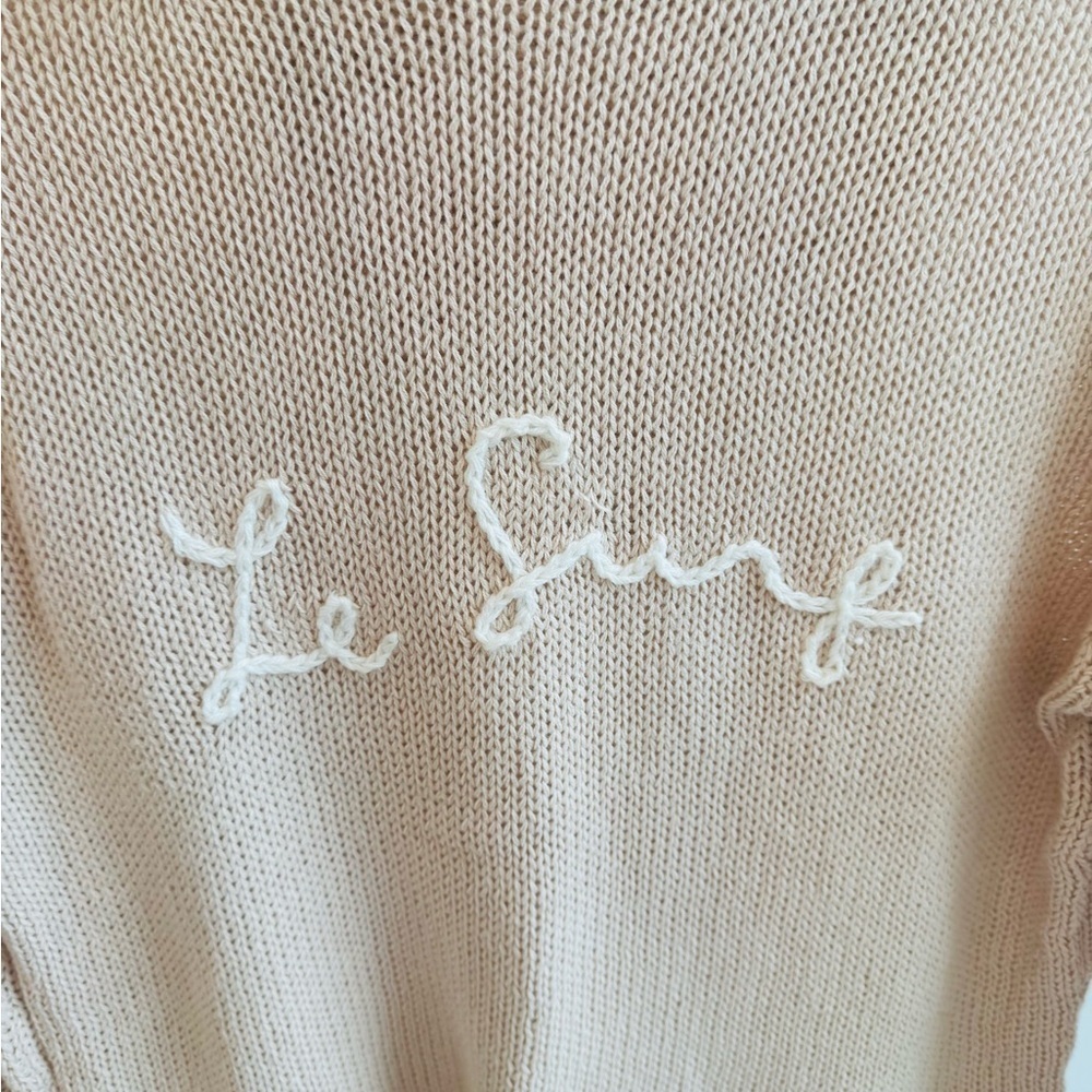 Vintage Havana Beige Knit Summer Sweater Size S - Picture 2 of 7